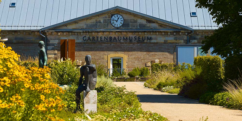 Sicht zum Deutschen Gartenbaumuseum